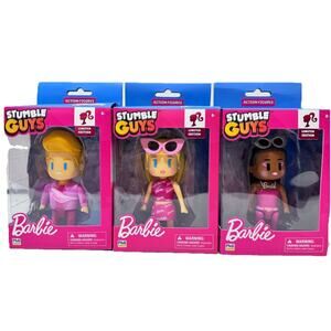 BARBIE Stumble Guys LIMITED EDITION 4" Figures Lot Of 3 Barbie-Ken-Brooklyn New